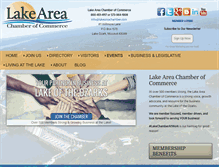 Tablet Screenshot of lakeareachamber.com